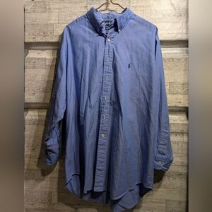 Ralph Lauren Blue Button-Down Oxford Dress Shirt